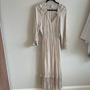 Beige Long Sleeve Dress